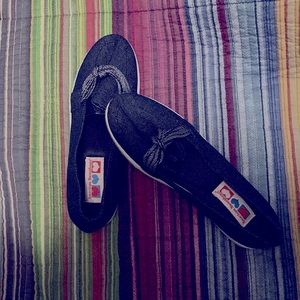 America Sweetheart Blue Slip on Shoes